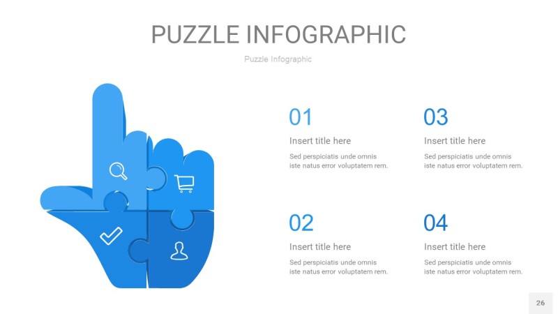 天蓝色拼图PPT图表26