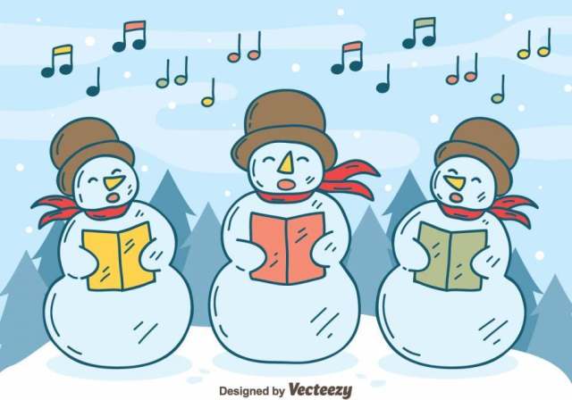 雪人Carolers矢量