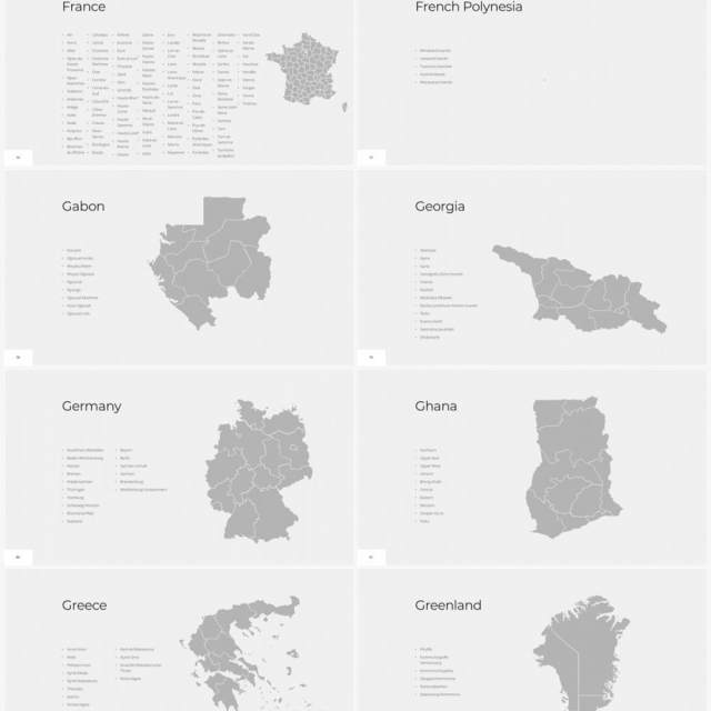 多国家世界地图PPT素材World Maps