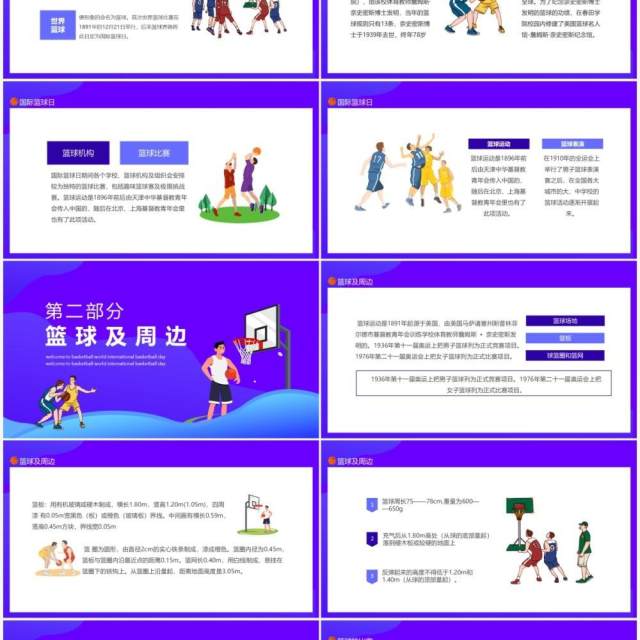 欢迎走进篮球世界国际篮球日动态PPT模板 欢迎走进篮球世界国际篮球日动态PPT模板
