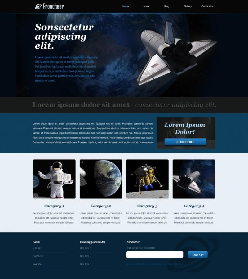 国际太空航空类网站PSD