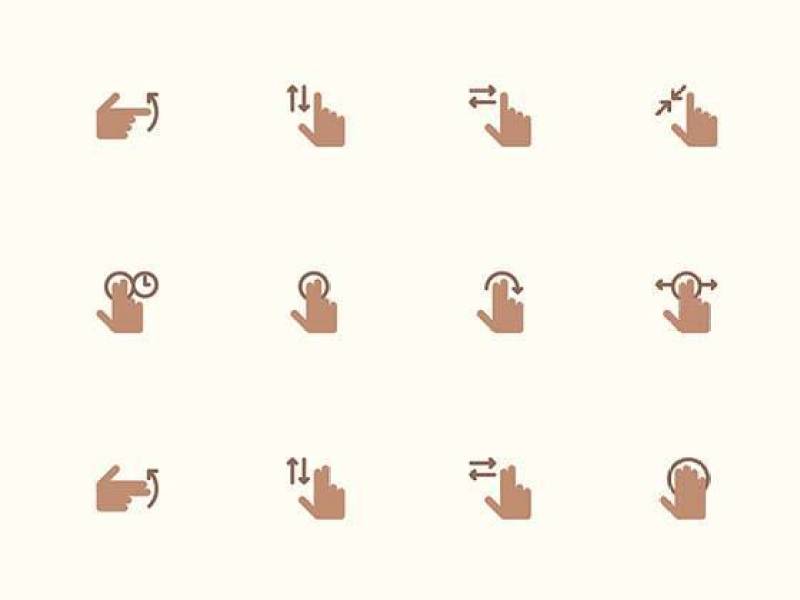 40 枚手势图标