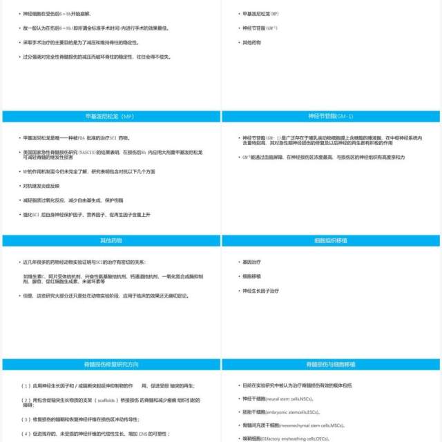 蓝色脊柱脊髓损伤的临床康复PPT模板