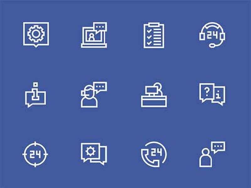 50 枚帮助和支持元素图标