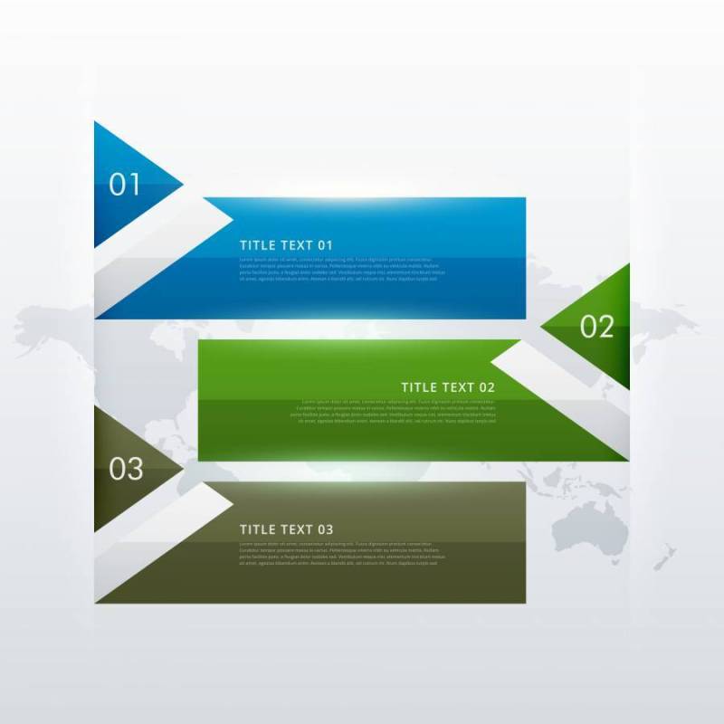 信息图表设计与三个步骤呈现三角形