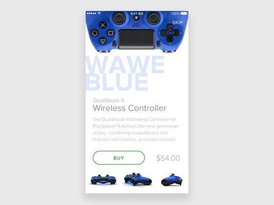 Dualshock 4 卡片界面 Dualshock 4 卡片界面