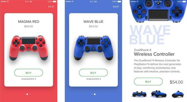 Dualshock 4 卡片界面 Dualshock 4 卡片界面