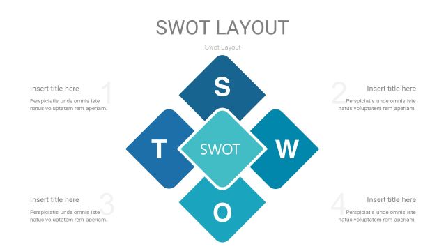 铁蓝色SWOT图表PPT26 铁蓝色SWOT图表PPT26