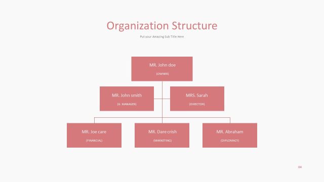 粉红色并列关系PPT图表-2
