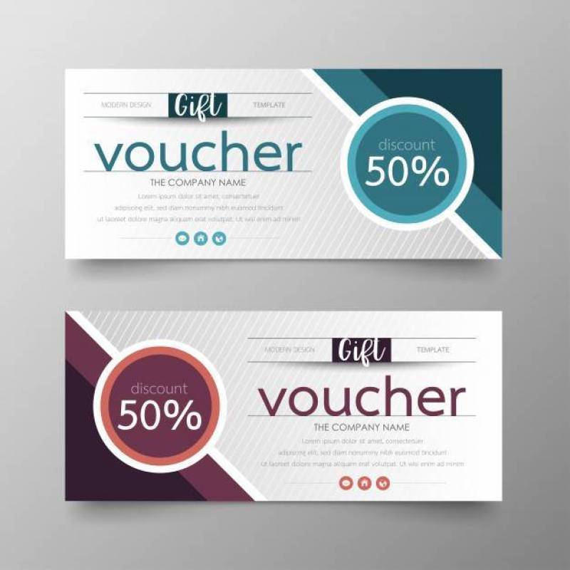 Gift voucher premium modern and luxury template.