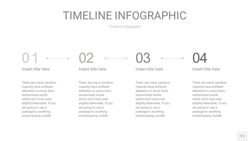 灰色时间轴PPT信息图11