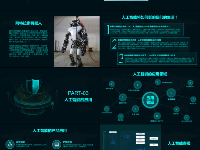 AI人工智能简介ppt模板云计算大数据