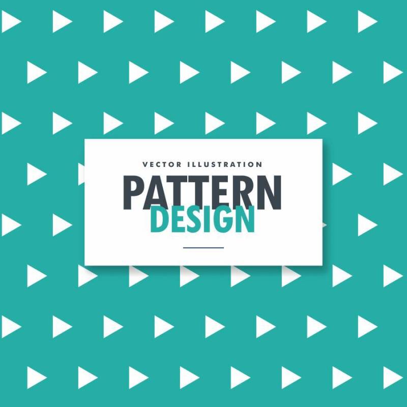 绿松石背景上的白色三角形图案