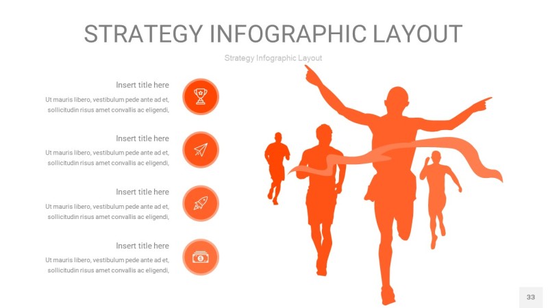 橘红色战略计划统筹PPT信息图33