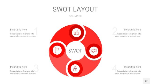 红色SWOT图表PPT27