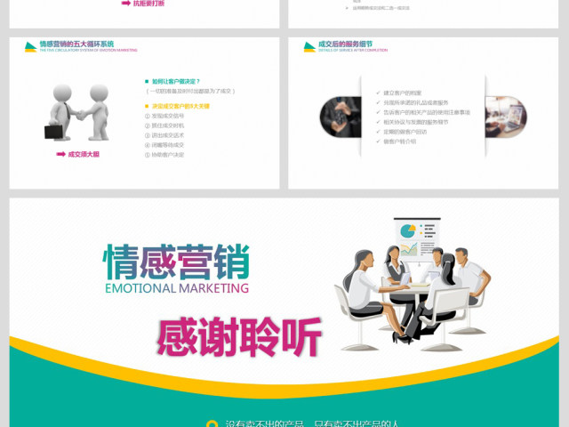 简约企业团队管理情感式营销销售PPT模板 简约企业团队管理情感式营销销售PPT模板
