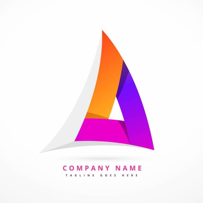 抽象的形状标志模板设计插图