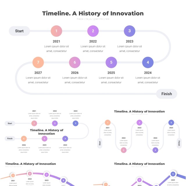 创新时间轴时间线PPT模板Timeline. A History of Innovation4