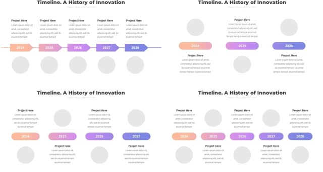 创新时间轴时间线PPT模板Timeline. A History of Innovation4