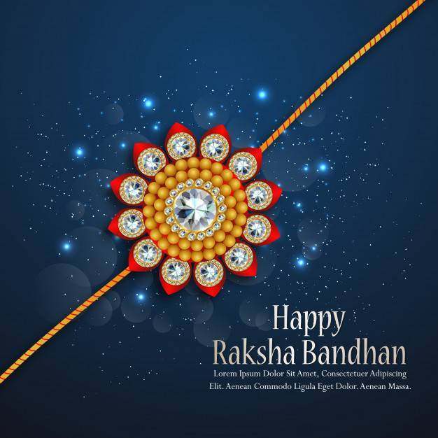 Raksha Bandhan贺卡设计为Happy Raksha Bandhan