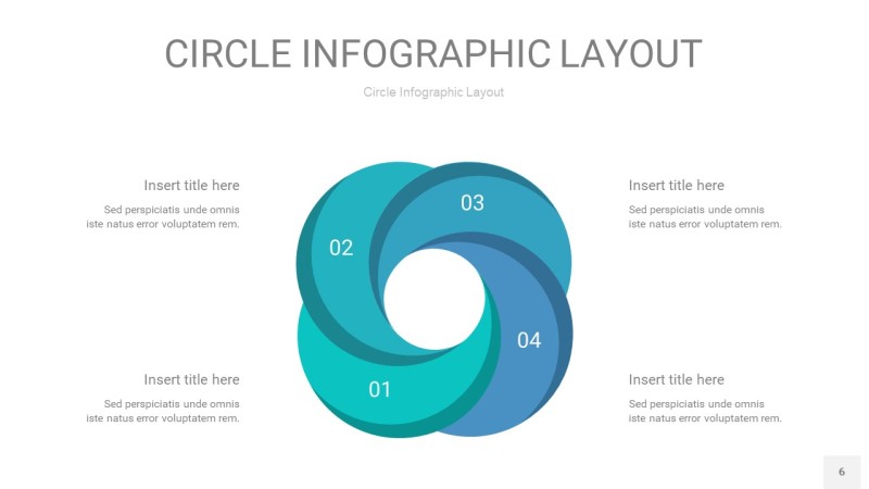 宝石绿圆形PPT信息图6
