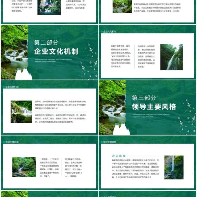 农夫山泉有点甜优质水源战略设备世界领先动态PPT模板 农夫山泉有点甜优质水源战略设备世界领先动态PPT模板