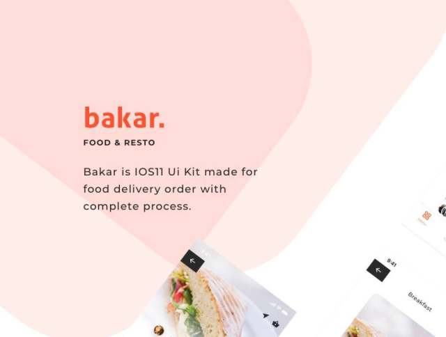 高级移动食品交付UI套件完整流程。,Bakar UI套件 高级移动食品交付UI套件完整流程。,Bakar UI套件