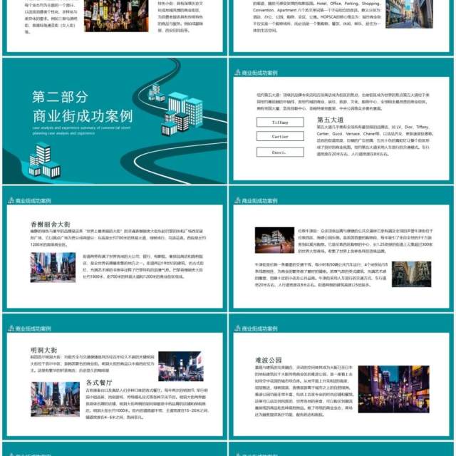 商业街规划案例分析及经验总结动态PPT模板 商业街规划案例分析及经验总结动态PPT模板