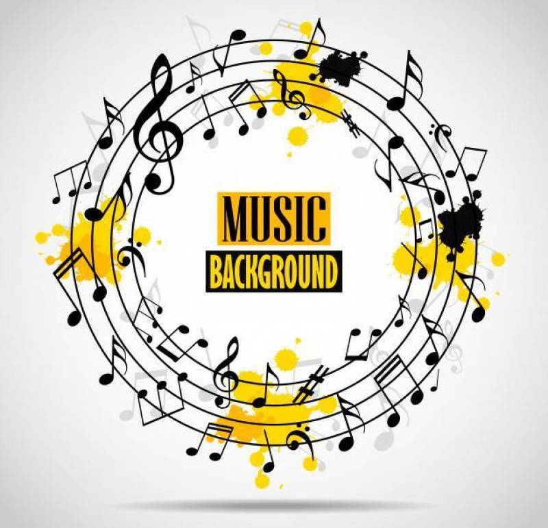 与笔记的抽象音乐背景