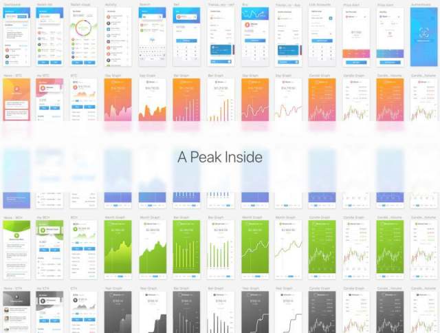 Cryptocurrency iOS UI Kit专为Sketch。，CryptoKit设计