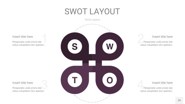 深紫色SWOT图表PPT28 深紫色SWOT图表PPT28