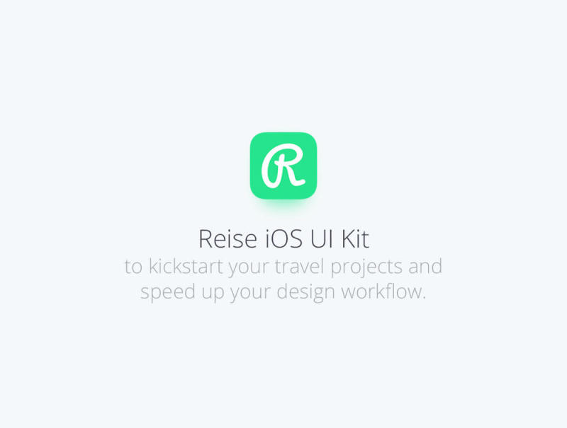 高品质的36屏幕包，以启动您的旅游项目，Reise iOS UI Kit