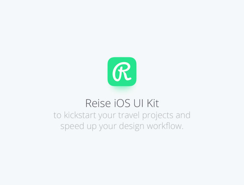 高品质的36屏幕包，以启动您的旅游项目，Reise iOS UI Kit