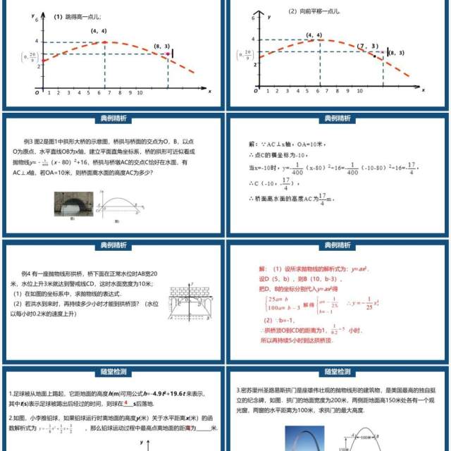 部编版九年级上册拱桥问题和运动中的抛物线PPT课件