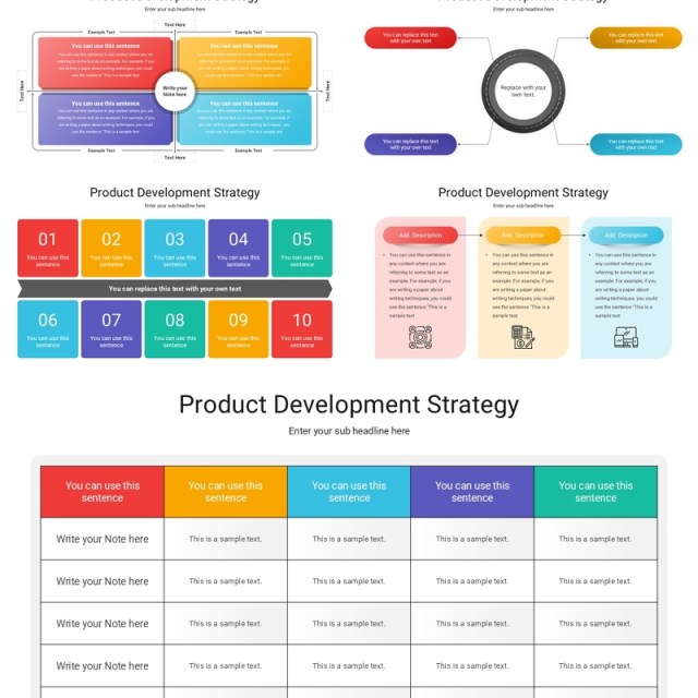 产品开发战略信息图PPT模板Product Development Strategy