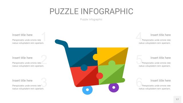 多彩色拼图PPT图表17 多彩色拼图PPT图表17