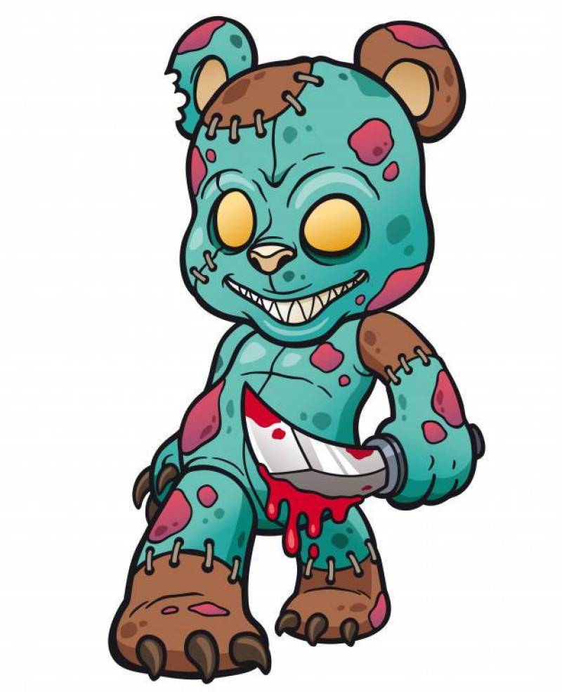 Cartoon Zombie teddy bear