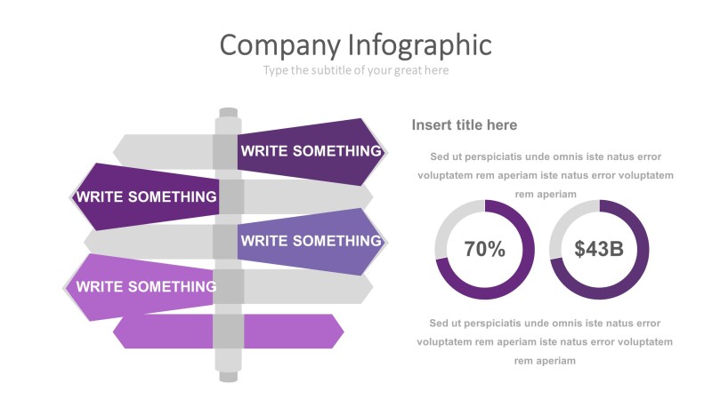 紫色思维箭头PPT信息可视化图表12