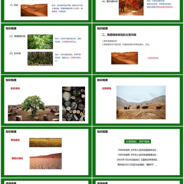 部编版七年级生物上册爱护植被绿化祖国课件PPT模板 部编版七年级生物上册爱护植被绿化祖国课件PPT模板