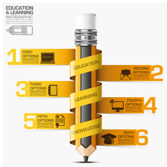 精美铅笔商务 信息图表图片
