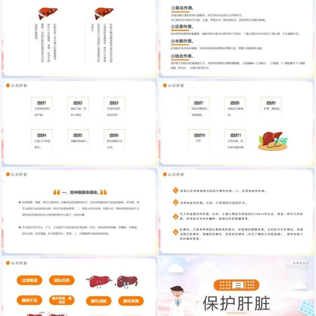 简约全国爱肝日介绍动态PPT模板 简约全国爱肝日介绍动态PPT模板