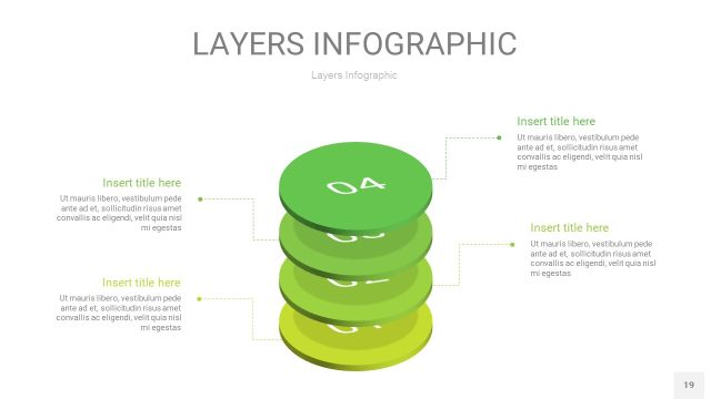 嫩绿色3D分层PPT信息图19