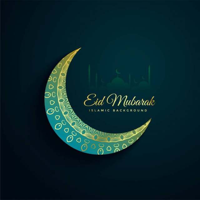 美丽的装饰eid穆巴拉克月亮背景