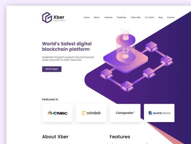 用于Photoshop的区块链ICO登陆页面,Xber Crypto登陆 用于Photoshop的区块链ICO登陆页面,Xber Crypto登陆
