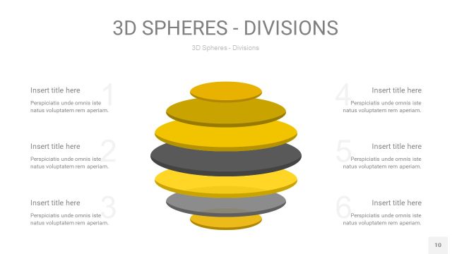 灰黄色3D球体切割PPT信息图10