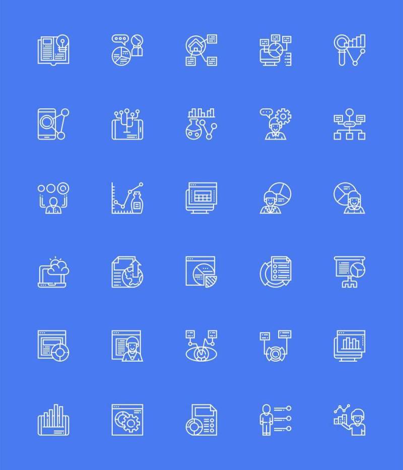 30 枚数据可视化元素图标