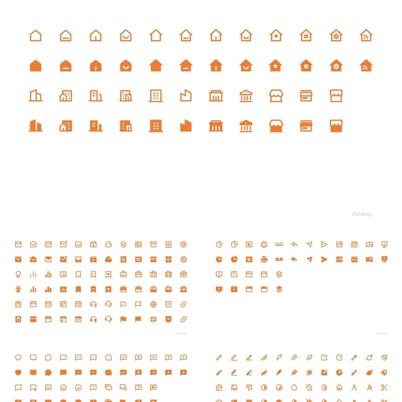 橙色商业办公ppt图标