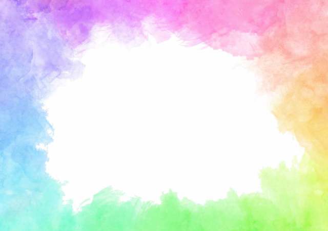 彩虹彩色框架的水彩画