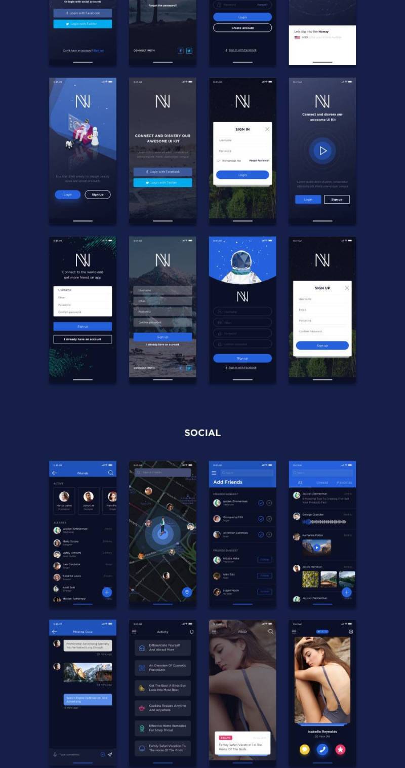 Noway Mobile App UI KIT