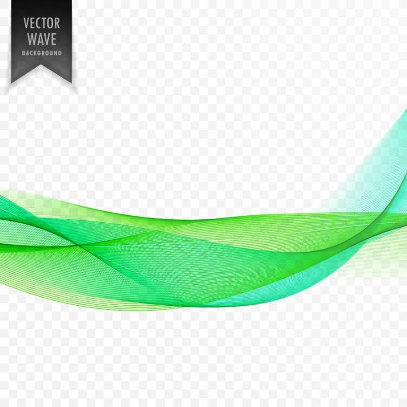 抽象的绿色透明波矢量背景